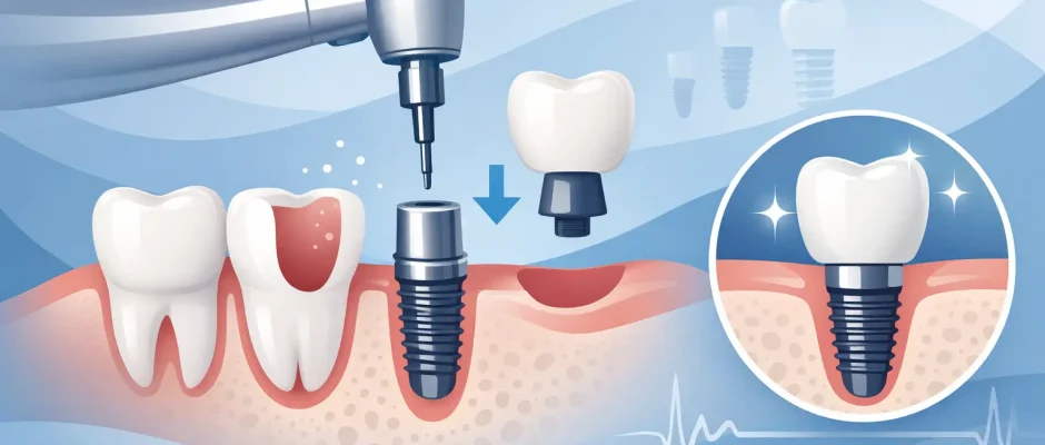 Имплантация после удаления с немедленной нагрузкой