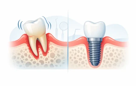 Dental Implants for Periodontitis With Loose Teeth