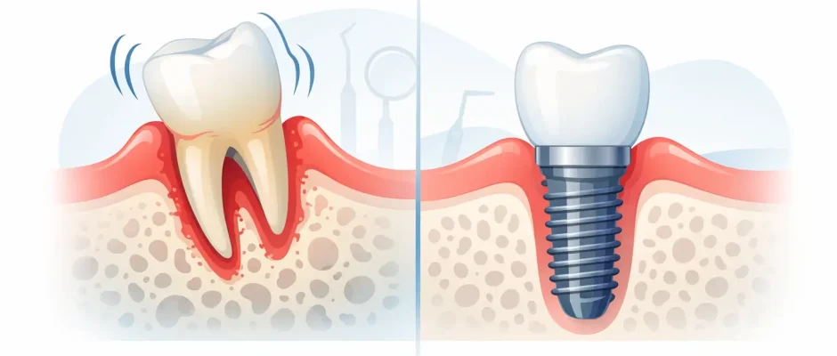Dental Implants for Periodontitis With Loose Teeth