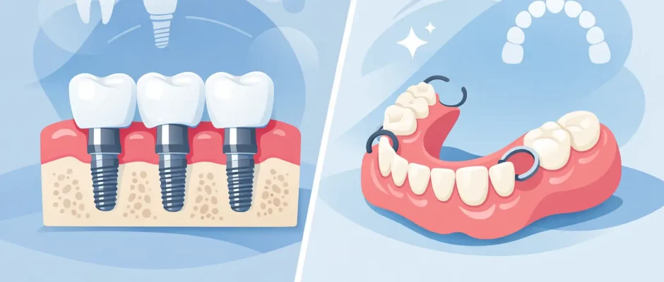Implant Bridge vs Partial Denture